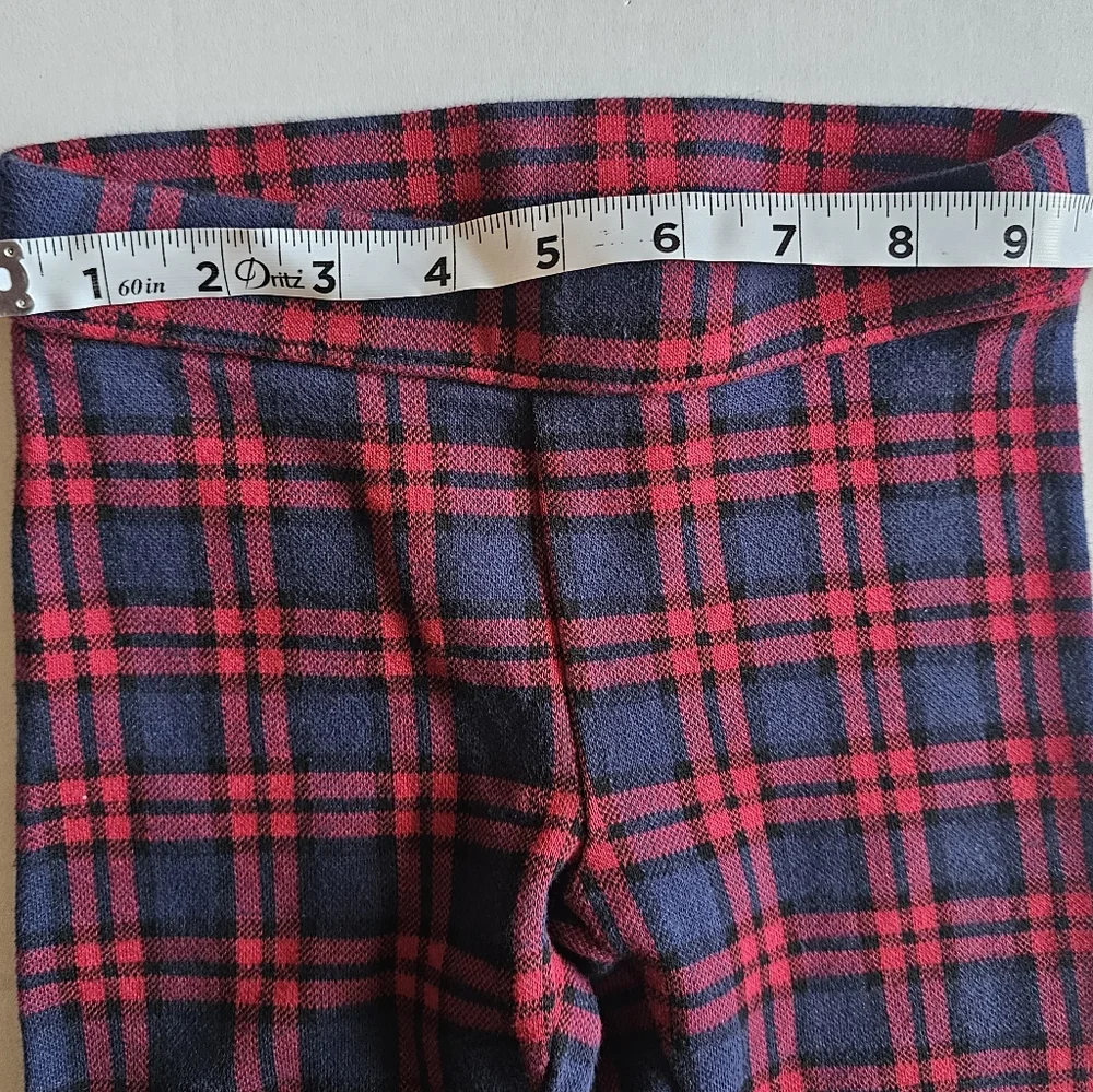 Janie and Jack 2in1 Tartan Plaid Drop Waist Eyelet Dress +Matching Leggings Sz 5